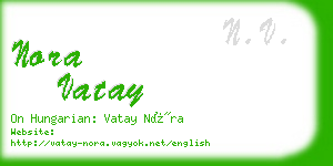 nora vatay business card